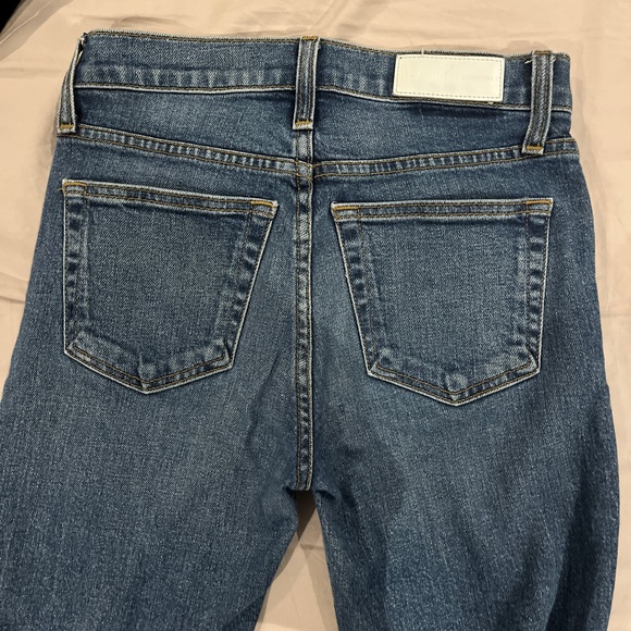 Re/Done Comfort Stretch High Rise Ankle Crop Jeans - Picture 5 of 8